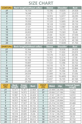 Image of Boys Suit for Kids Formal Slim Fit Tuxedo Suits Ring Bearer Outfit