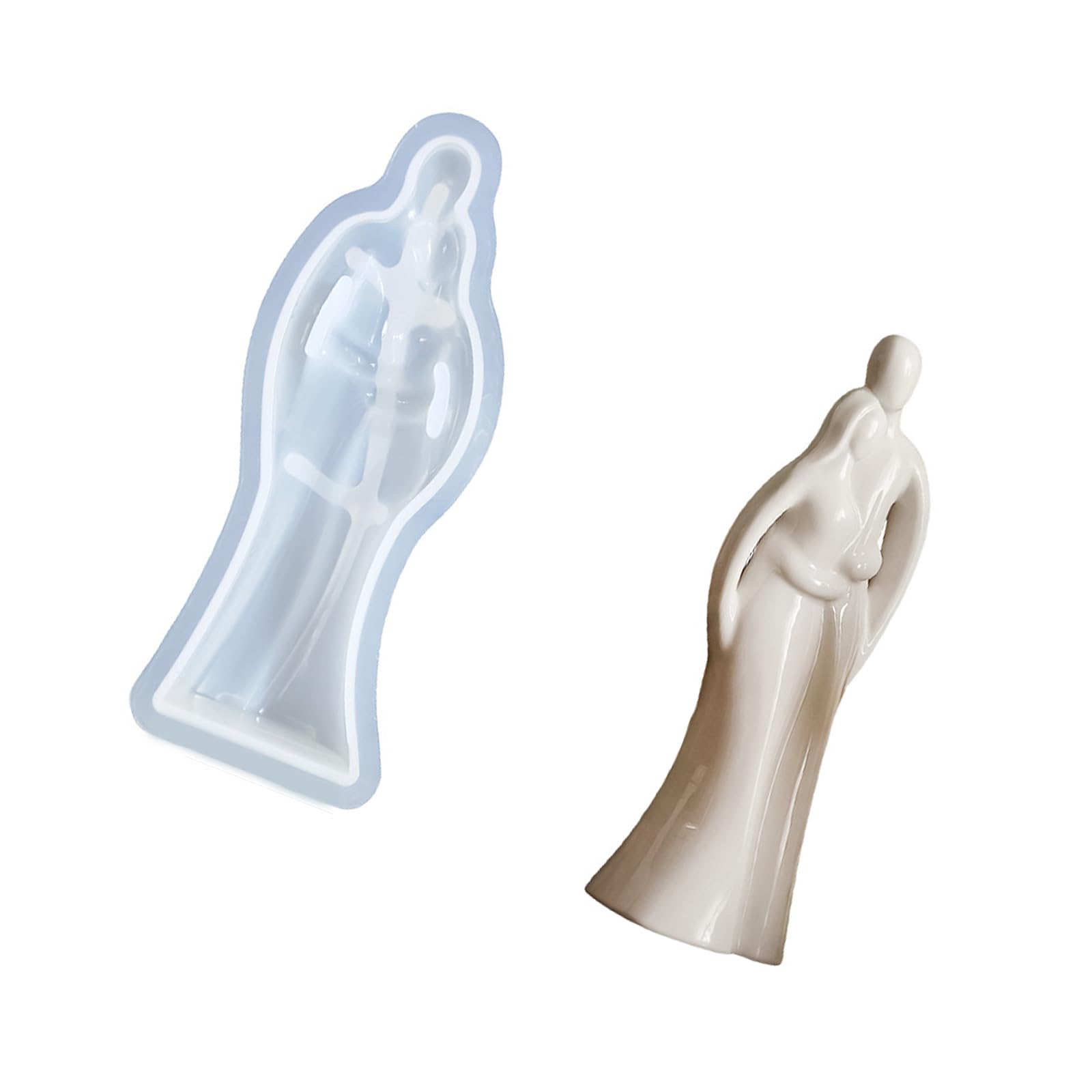 LXJLXD Couple Figurine Silicone Mold Valentine ' s Silicone Easy Demold for Resin Casting Soap Making Candlewax Molds