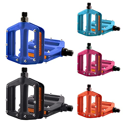 Pédale VTT plate en nylon bleu pour vélo de montagne et cyclisme - 3