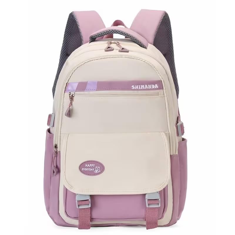 Mochila coreana de grande capacidade mochila escolar impermeável unissex. (CAT. 8) (ROXO, 6015)