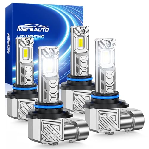 Image of Marsauto 9005 9006 LED Bulbs Combo, 60,000LM 9005 9006 combo led Kit 6500K Cool White, 500%+ Brighter HB3 HB4 Fog Light, Fanless IP68 Plug and Play, Pack of 4