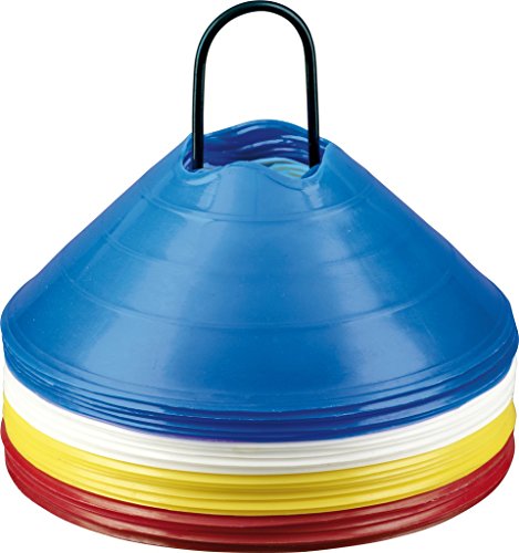 Derbystar 00500160 Lot Set de cônes de délimitation sportifs rouge bleu jaune blanc