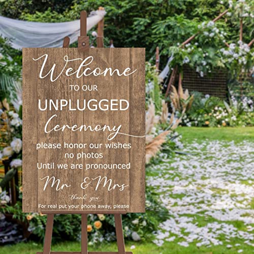 Panneau de bienvenue de mariage champêtre en bois pour l'entrée du domaine