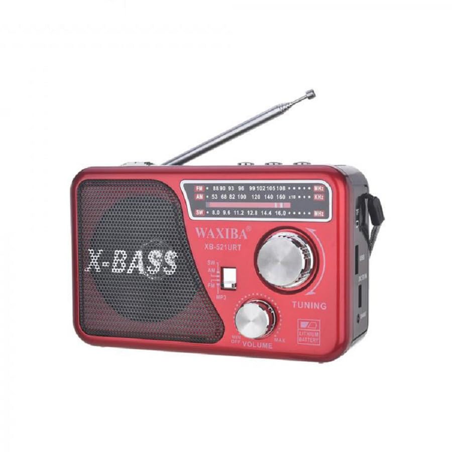 Radio Vintage Rechargeable - 3 Bandes FM/AM/SW - USB/MP3/TF - 2 Lampes LED