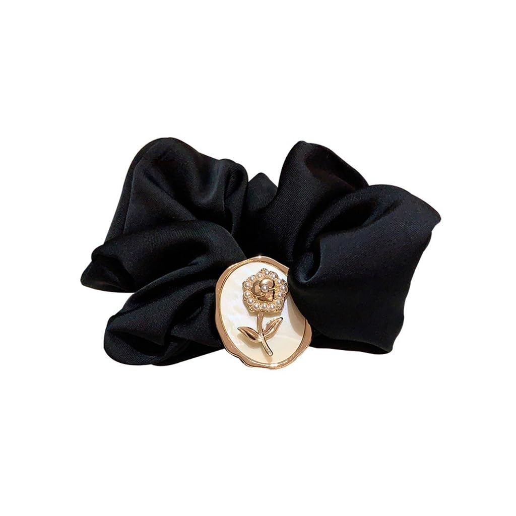 Cercle de cheveux en satin pour éviter la casse, coiffe à fleurs ovales anti-nœuds