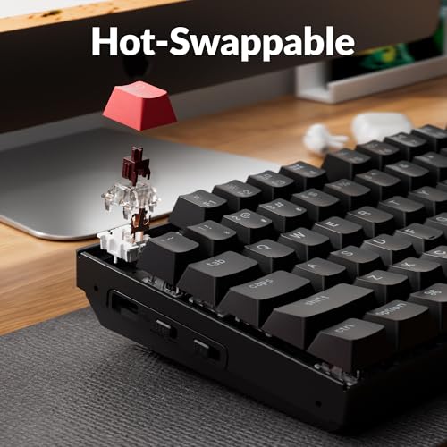 Image of Keychron K8 Version 2 TKL Wireless Mechanical Keyboard, QMK /Launcher Bluetooth 5.2 /Wired, RGB Backlit Shine-Through PBT Keycaps, Super Brown Switch for Mac Windows Linux (Hot-swappable)
