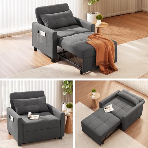 Ahomly Convertible Sofa Chair Bed, 3-in-1 Multi-Functional...