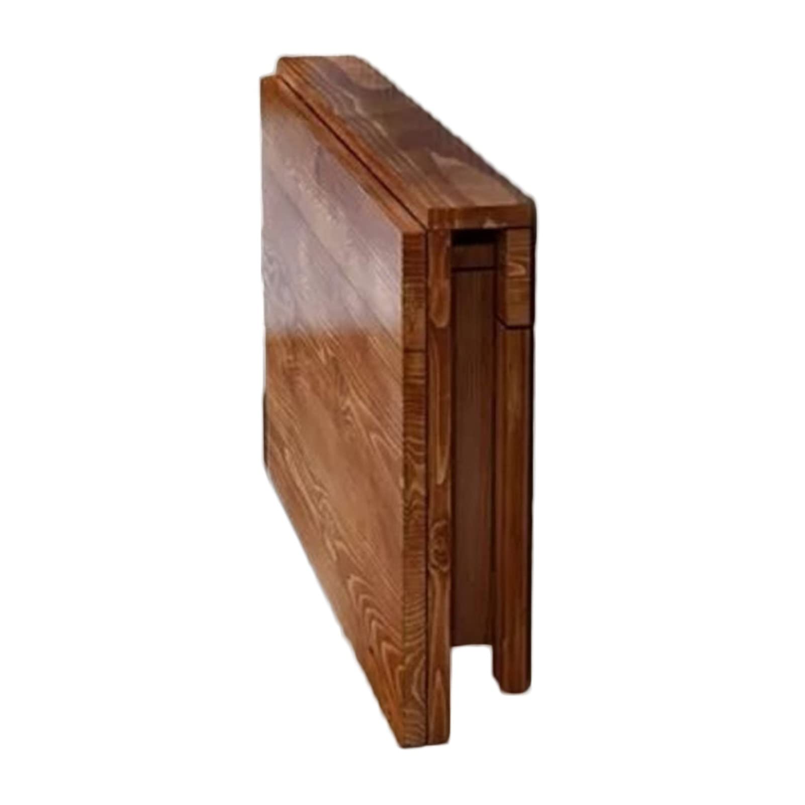 Bureau flottant mural en bois de qualité, table murale rabattable et grand rangement chic