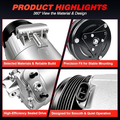 A/C Compressor with Clutch Fits for Chevry Malibu 2.4L 2008-2012,CO20741C by COOLIGO - Used condition - Image 6