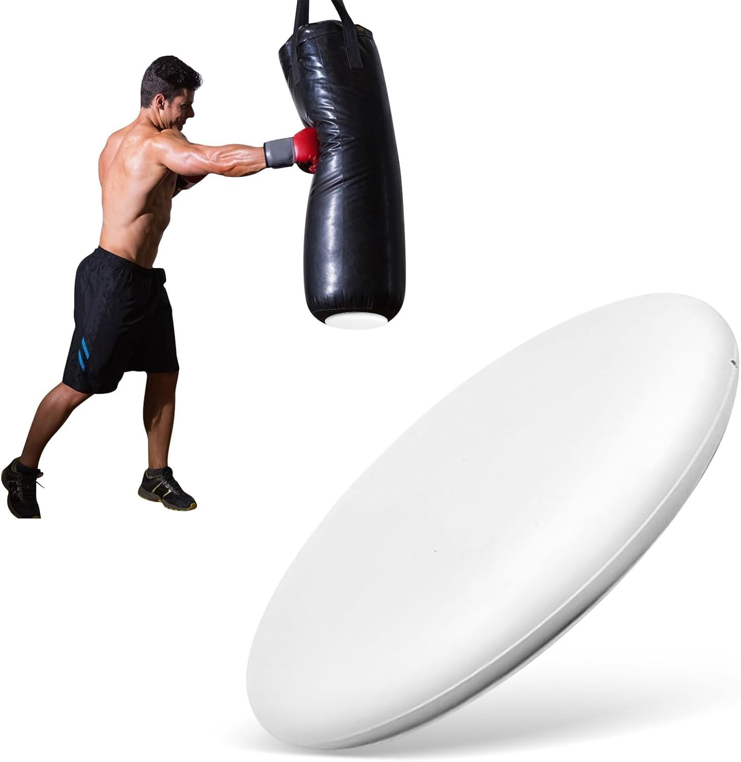 Monitor Intelligente della Forza per Sacco da Boxe, Misuratore di Potenza, Test di velocità, Dati E Curva in Tempo Reale, Durata della Batteria di 200 Ore, Avviso Vocale, White