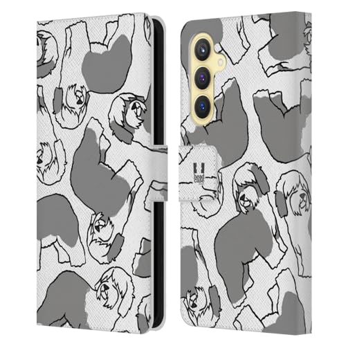 Carcasa de cuero tipo libro Samsung Galaxy S23 FE 5G Head Case Designs perro de agua