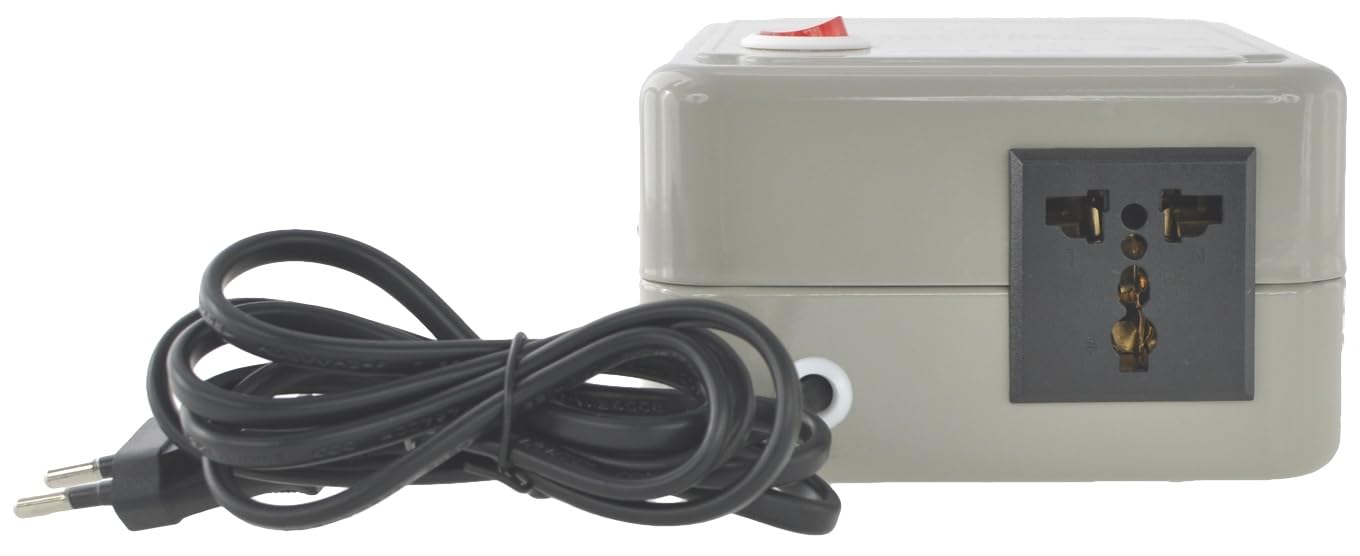 Mlink Transformador de Voltaje 220V a 110V 1000W Toroidal Onda Senoidal Enchufe Universal Carcasa Metalica