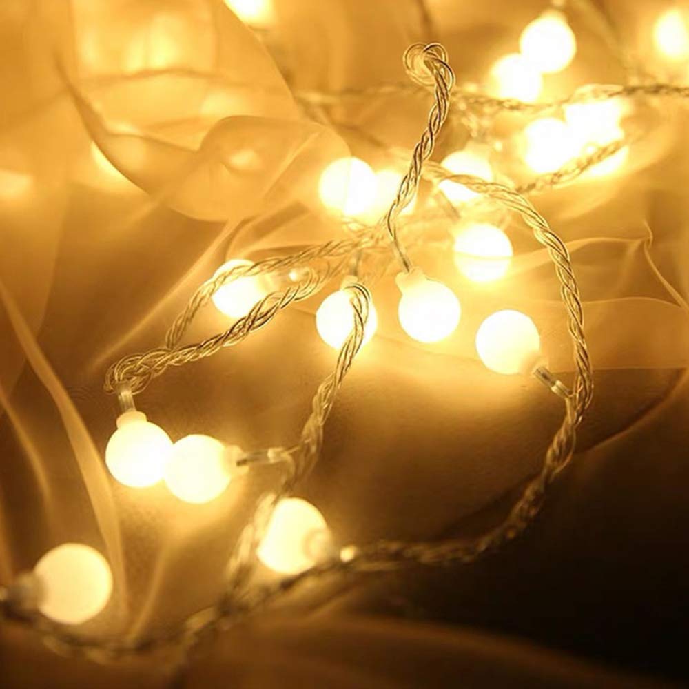 Surwin Bulb Christmas Snowflake Fairy String Lights, Battery Operated 3M/ 20Led Xmas String Lights For Garden Patio Bedroom Party Decor Indoor Celebration Lighting (,3M/20Led)