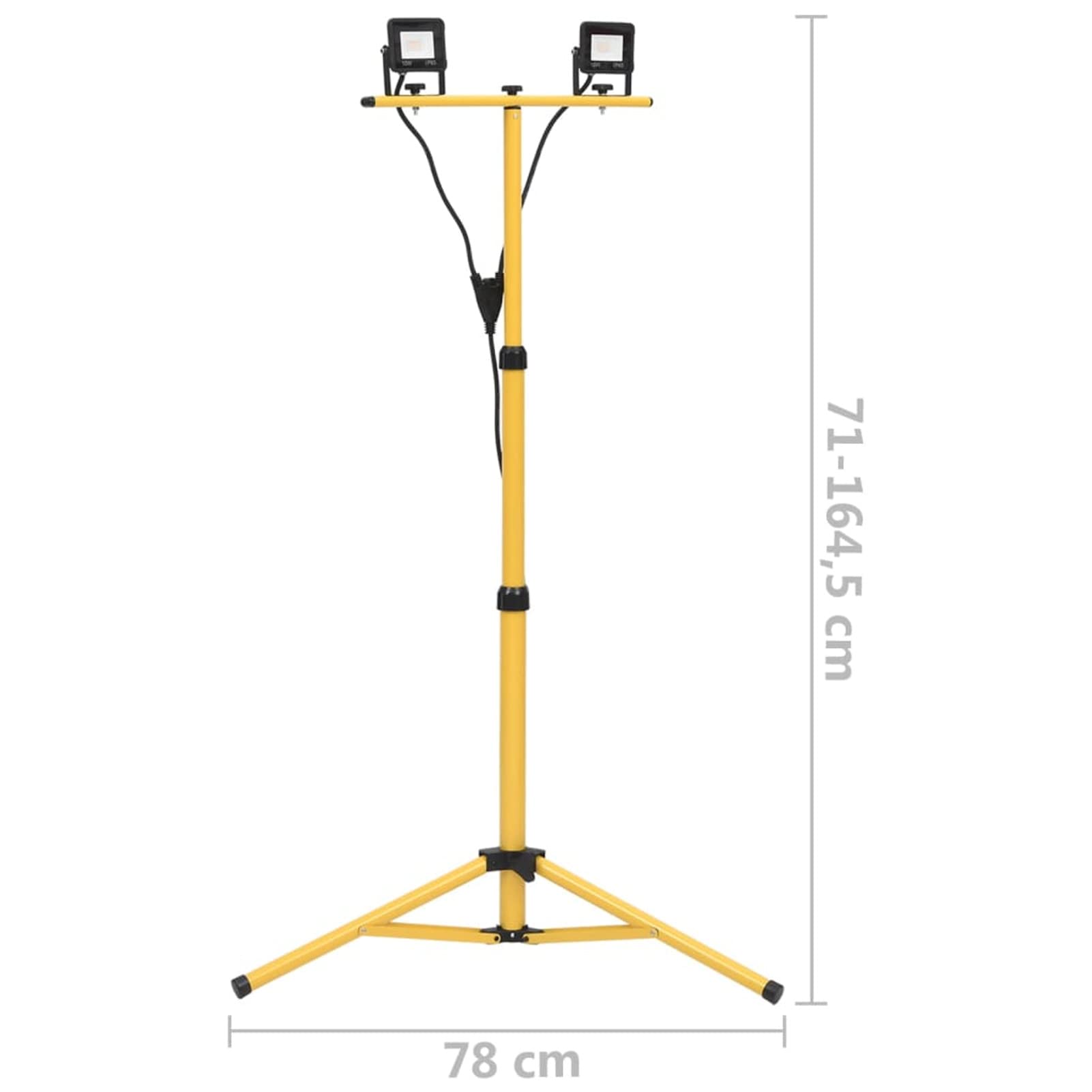 ZEYUAN Foco LED con trípode 2x10 W, Foco LED Exterior, Foco LED Enchufe, Foco Exterior Jardin, Focos Jardín, Blanco frío