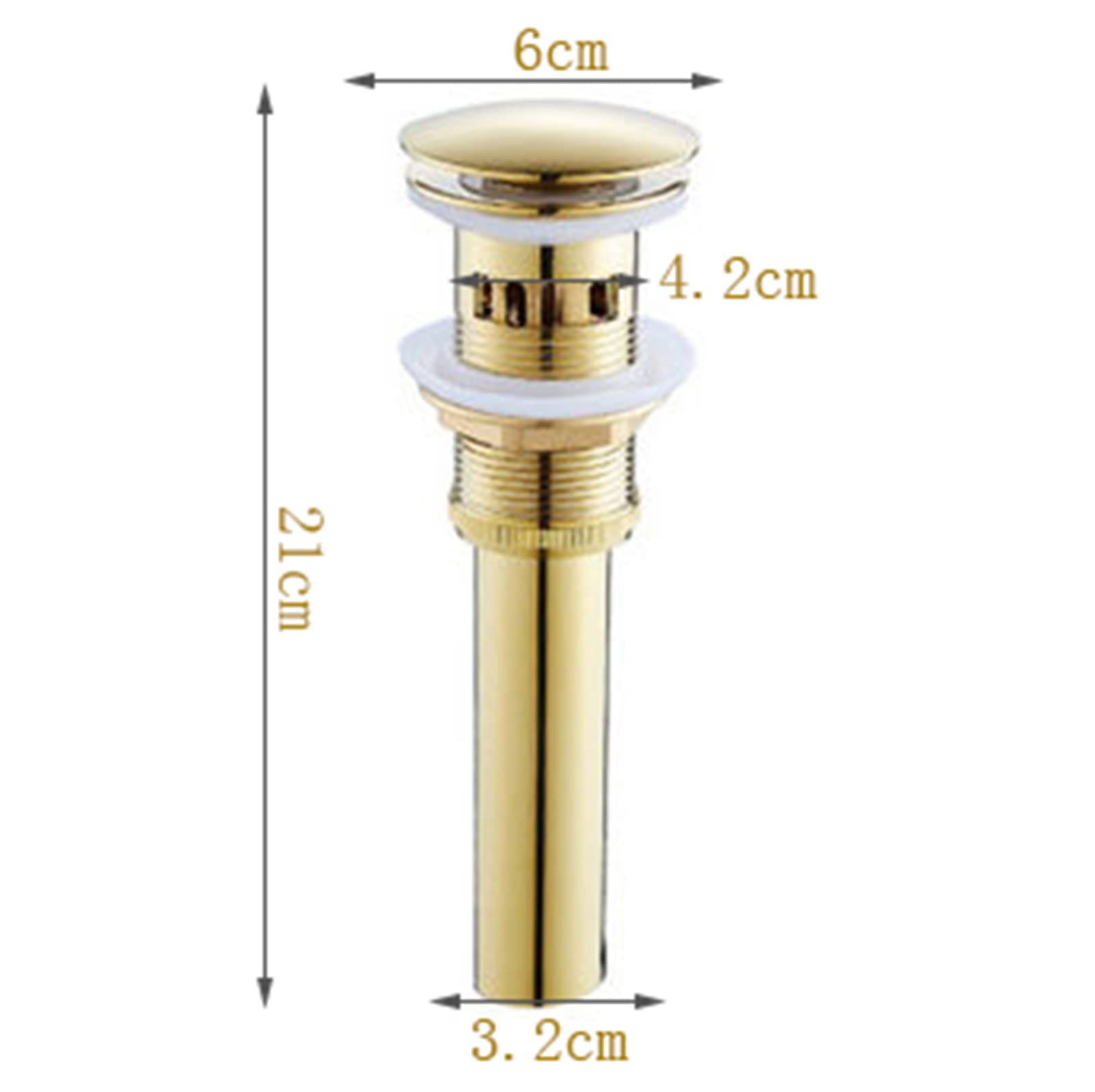 Tapon Lavabo Click Clack Universal,Oro Rosa,TapóN DesagüE Lavabo,Desague Lavabo Sin Rebosadero,Con Cesta De Filtro,Cobre Completo,Empuje El Resorte Para Drenar,oro Rosa B