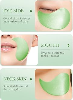 FETT Aloe Vera Eye Mask, 60 PCS Under Eye Patches for Dark Circles & Puffiness, Aloe Collagen Soothing Eye Mask Reduces Eye Bags & Wrinkles, Firm Eye Skin - Pure Natural Material Extraction