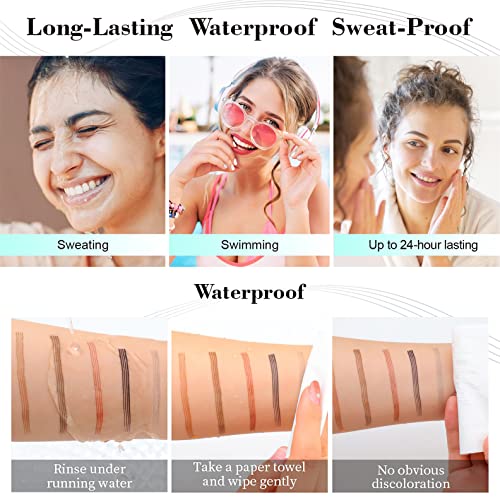 Eyebrow Pencil Eyebrow Microblading Pen - Eyebrow Pen Micro 4 Point Brow Pen Lift & Snatch Eyebrow Eye Makeup Long-Lasting Waterproof & Smudge-Proof Natural Eyebrow Hair (Light Brown) #TOP1
