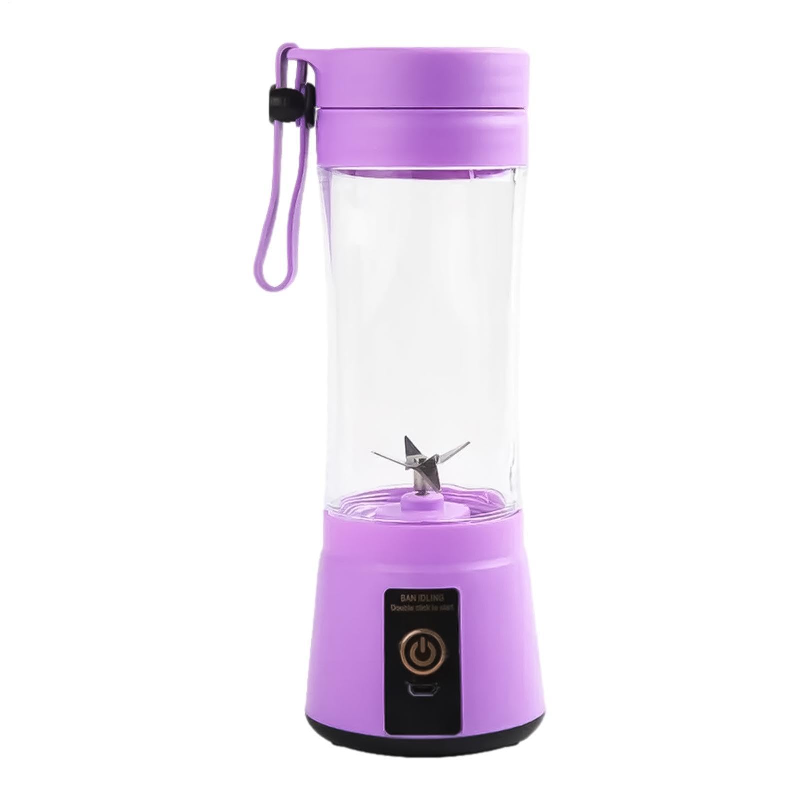 Portable Blender, Electric Small Blender | 400ml Multifunctional Fruit Blender with 6 Blades | Kitchen Blender with Stainless Steel Blades for Camping, Picnics, Ho