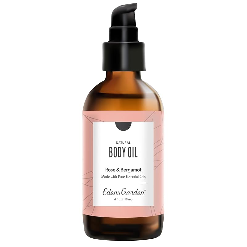 Edens Garden Óleo Corporal e de Banho Rose Bergamot com óleos essenciais, 120 mL