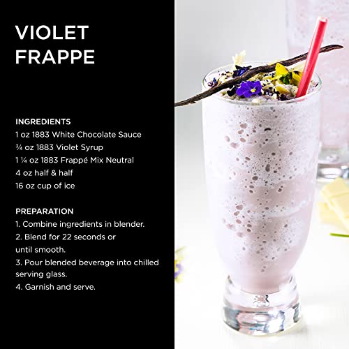 Image of 1883 Violet Syrup for Drinks, Made in France, 1 Liter Glass Bottle