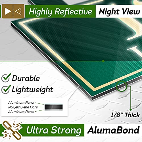 Hanging Address Sign, House Address Plaque, Indoor/Outdoor Use, 8X13 Inch, 22 Colors, Reflective Option, Usa Made By My Sign Center (Florence) #TOP2