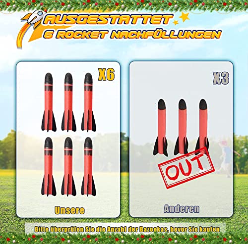Anginne Rakete Luftdruck, Outdoor Spielzeug für Kinder - Geschenke für Jungen Mädchen - Image 3