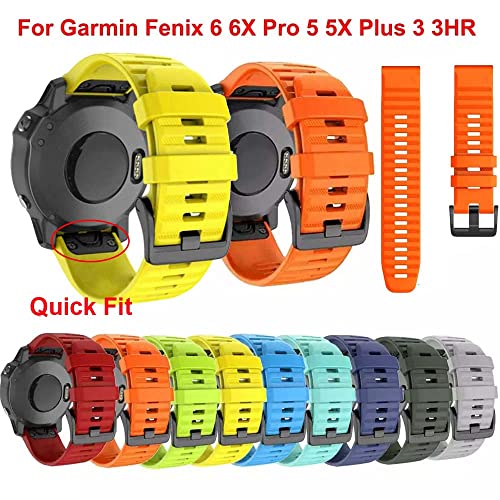 Easyfit Band para Garmin Fenix 6S Pro y 7S, correas de silicona 20mm de repuesto 6