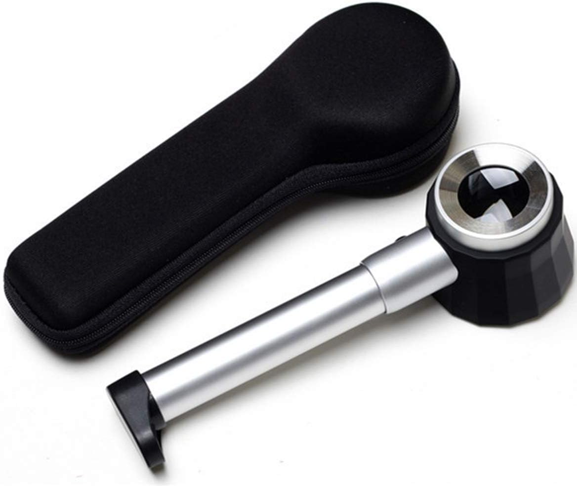 Handheld Metal Magnifiers,10X Lens with Scale LED Light,Magnifying Glass for Textile Print Fabric Jewelry Antique Curio Identification Authenticate