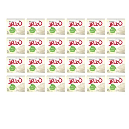 Jell-O Instant Pudding &amp; Pie Filling, White Chocolate, 3.3-Ounce Boxes (Pack of 24)