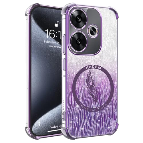 XINYEXIN Transparent Glitter Case for Xiaomi Poco F6 5G