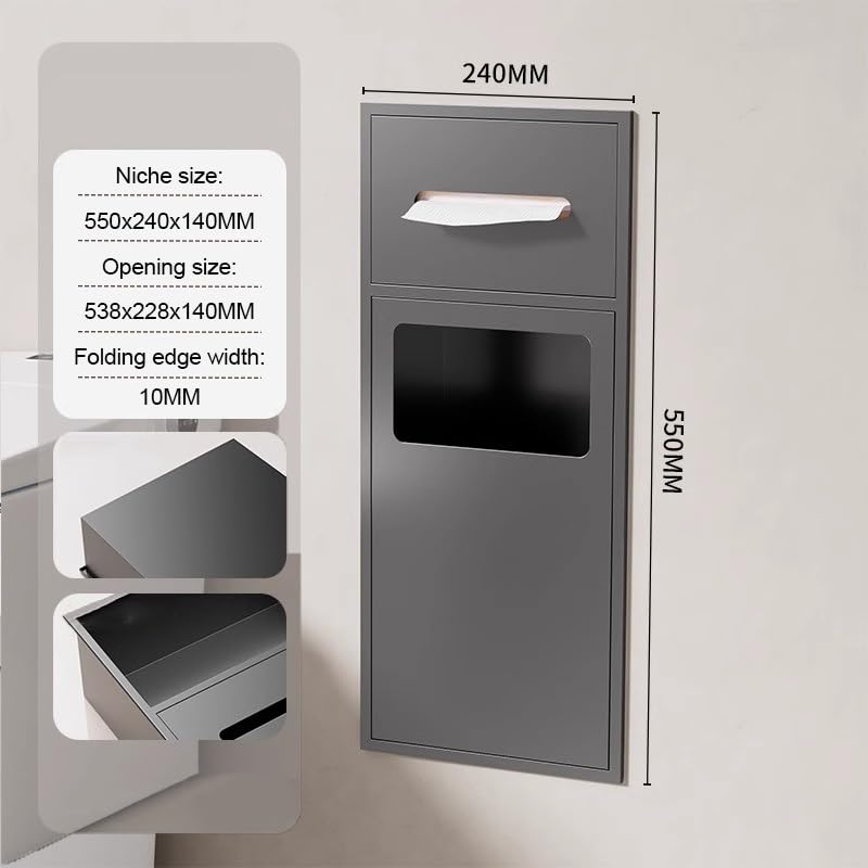 Prysznic ze stali nierdzewnejOszczędność miejsca rozwiązanie do papieru toaletowego i niezbędników łazienkowych, idealne do kuchni i hotelu Stylowe i designerskie