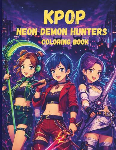 Kpop Neon Demon Hunters Coloring Book: 40+ Epic Pages of Idols Performing, Transforming and Ready to Fight - For Fans, Kids, Teens and Adults