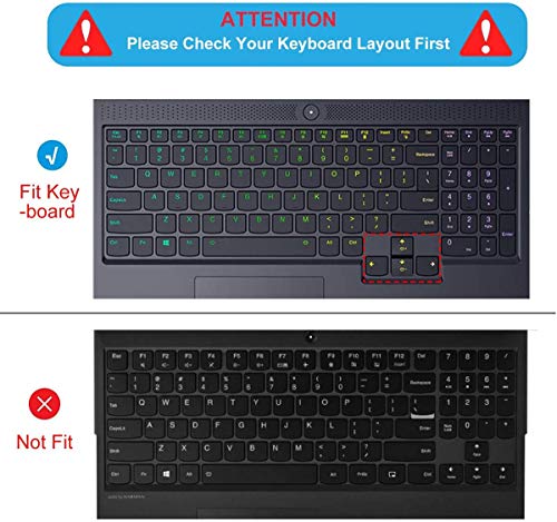 Image of iFyx Silicone Keyboard Skin Cover for 2023-2024 16 inch Lenovo Legion Pro 5 5i 7i Legion Slim 7i 5 5i Lenovo LOQ 15.6 inch Gaming Laptop Keyboard Protective Cover (Black)