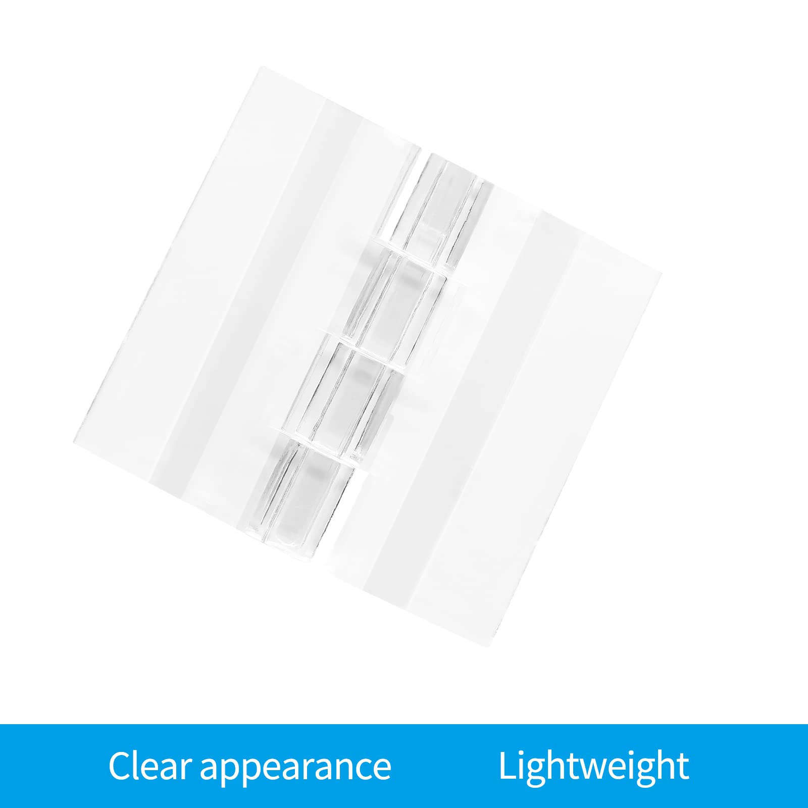 Clear Acrylic Hinges - 20 Pack -4 Clear Acrylic Hinges - 20 Pack -4