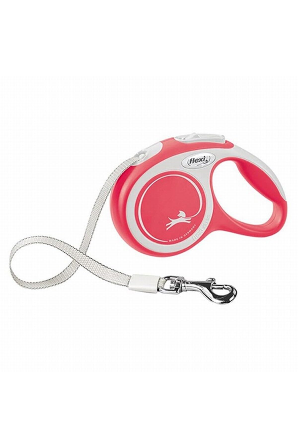 Flexi New Comfort Otomatik Şerit Köpek Gezdirme Tasması, XS, 3 Metre, Kırmızı