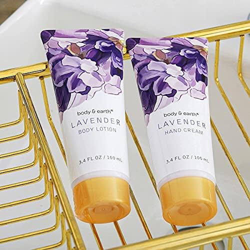 BODY & EARTH Bath Spa Gifts for Women, Lavender Gift Set 11 Pcs Includes Shower Gel, Bubble Bath, Bath Salt, Body Lotion, Christmas Gifts for Her, Birthday Gifts for Women