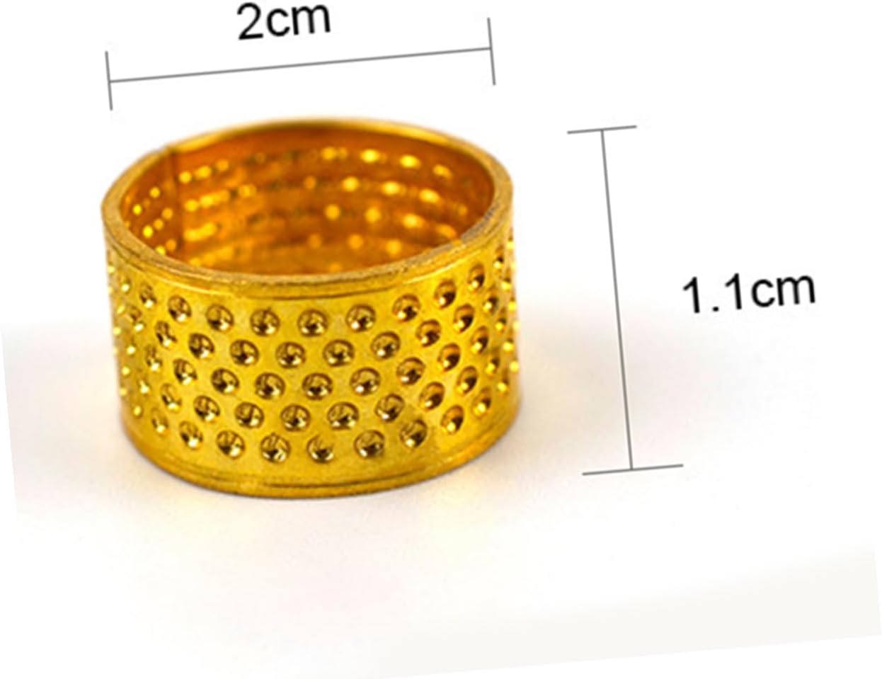 Tofficu 60pcs Sewing Thimble Finger Protector for Crafts Skid Resistant Shield for Sewing Knitting and Repairing Materials Golden