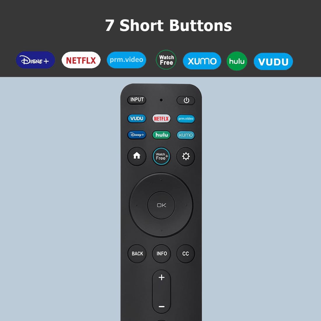 Telecomando universale di ricambio per tutte le Smart TV Vizio Smartcast 4K P-Series V-Series D-Series M-Series E-Series F-Series, per XRT140 XRT136 XRT260, ecc., senza funzione vocale