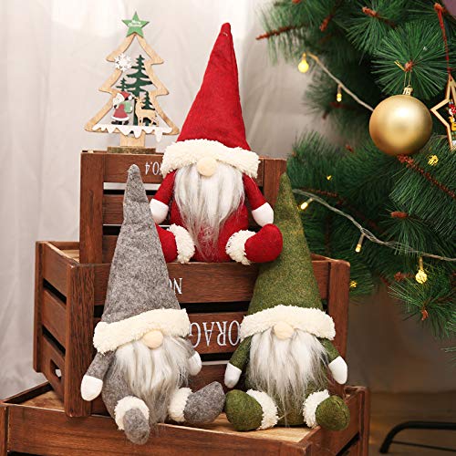 TSLBW 2 Pezzi Di Gnomi Di Natale Con Luci: Simpatici Folletti Dalle Gambe Lunghe Per Decorare La Tavola O La Casa, Regalo Natalizio Fai Da Te
