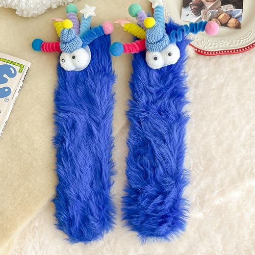 Image of TFTSR Crazy Funny Fuzzy Silly Socks for Kids Women,Girls Fluffy Slipper Novelty Fun Socks,Boy Men Cute Cozy Soft Animal Socks