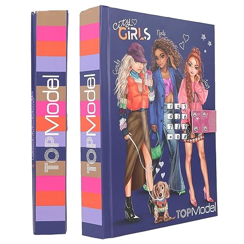 Depesche 12711 TOPModel City Girls - Tagebuch mit Zahlen-Code und Sound, Buch mit 80 linierten und bunt illustrierten Seiten