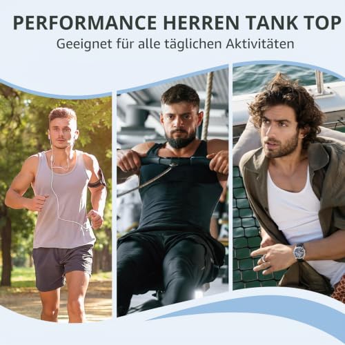 Gutable Unterhemd Herren Tank Top Männer Baumwolle Unterhemden Feinripp Tanktop Muskelshirt Herrenunterhemd Achselshirts Men Träger Shirts… – Ansicht 2