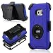 S6 Edge Case, Galaxy S6 Edge Case, ULAK Hybird Rugged and Silicone Protective Cover with Kickstand and Belt Clip Holster for Samsung Galaxy S6 Edge (Blue + Black) [Will not Fit S6 Edge Plus]