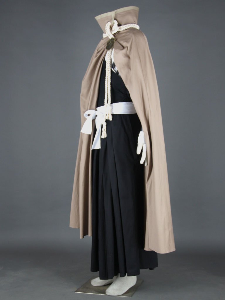Taglia USA Anime Kurosaki Ichigo Cosplay Costumi Lungo Mantello kimono vestito