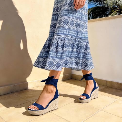 Image of DREAM PAIRS Women's Espadrille Wedge Sandals