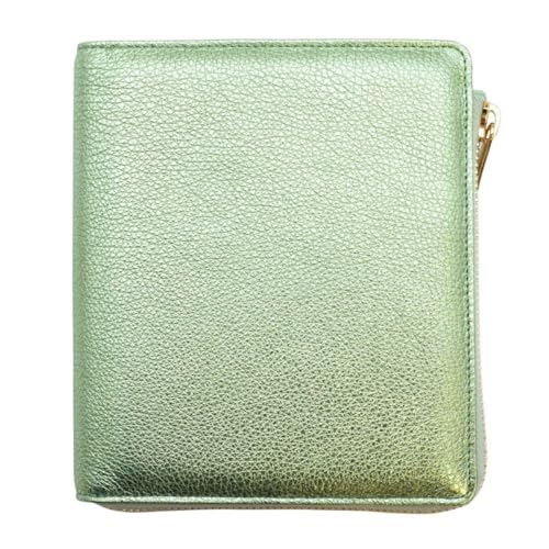 クオバディス 本革 システム手帳 カバー 【ミニ6サイズ/Lジップカバー】 タイマー14 スパークリングパステル メタリックグリーン QUOVADIS Timer14 qv937lzspgr