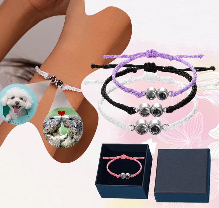 Custom Bracelets with Picture Inside Personalized Gifts for Men Women Picture Bracelet Personalized Photo Projection Bracelet Memorial Gifts Any Special Day Gifts3