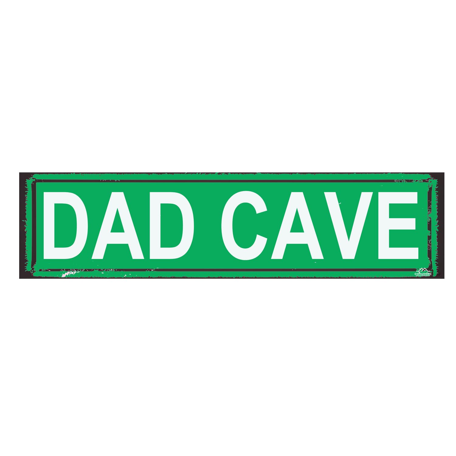 Cohuodec Dad Cave Sign, Rustic Farmhouse Wall Decor For Man Cave Or Garage, 16 X 4 Inch Funny Metal Sign For Workshop Shed Or Home Bar, Gift