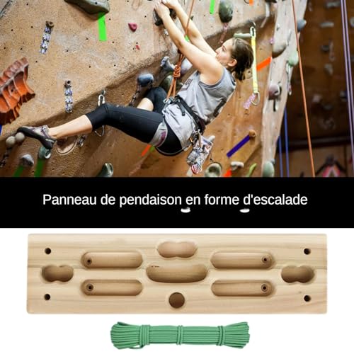 Poutre d'escalade portable, accessoire entraînement doigts et musculation avant-bras - 3