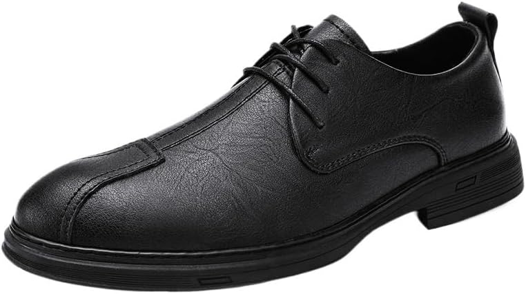 Men's Business Oxford Shoes Dress Rubber Shoes for Men British Soft Soles Comfortable Non-Slip wear-Resistant Casual